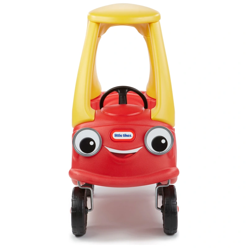 Cozy Coupe ride-on car showing steering wheel and seat