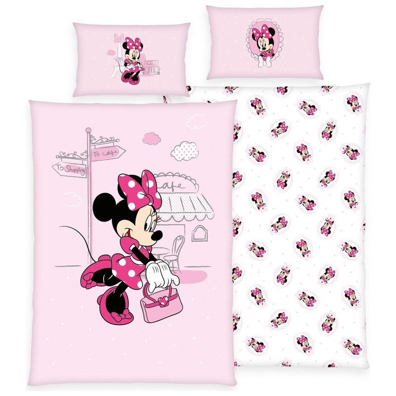 Herding Disney Bettwäsche Set 100 x 135 cm Minnie Maus