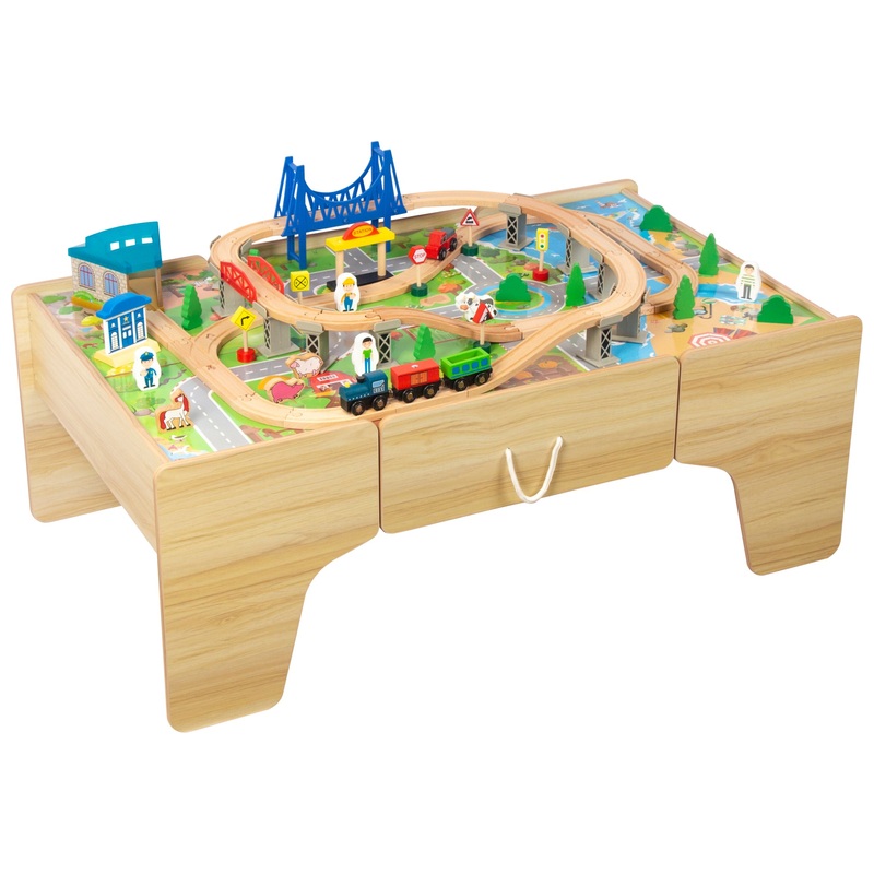 Squirrel Play Treintafel 80-delig met Houten Trein