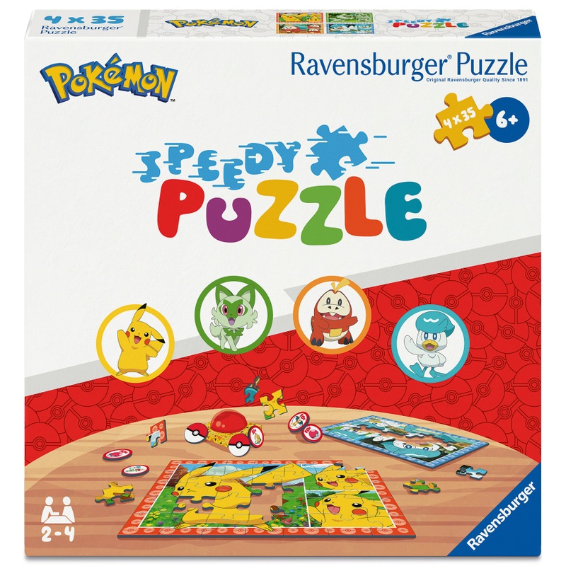 Pokémon - Coffret Speedy Puzzle 4 Puzzles 4x35 Pièces