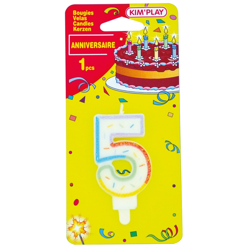 Bougie Anniversaire Chiffre 5