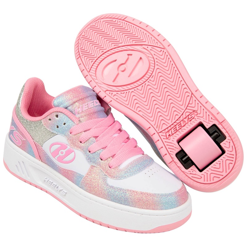 Heelys Rezerve Low X2 Shoes Light Pink White Rainbow UK Size 2