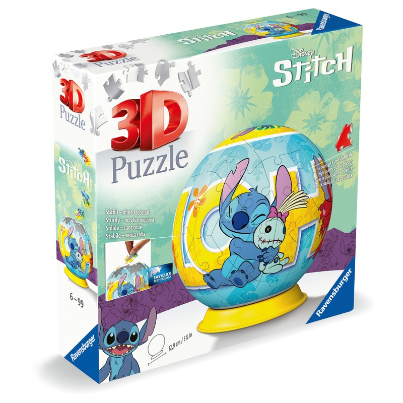 Disney Stitch - Puzzle 3D Balle Stitch 72 Pièces