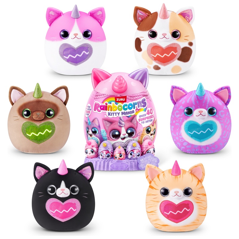 Rainbocorns by ZURU Kitty Mania Surprise Plush Egg Pouncekin