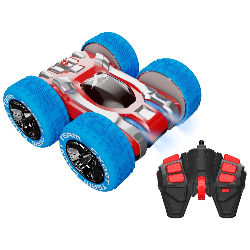Exost - Voiture Télécommandée 1/18 360 Cross - Bleu et Rouge