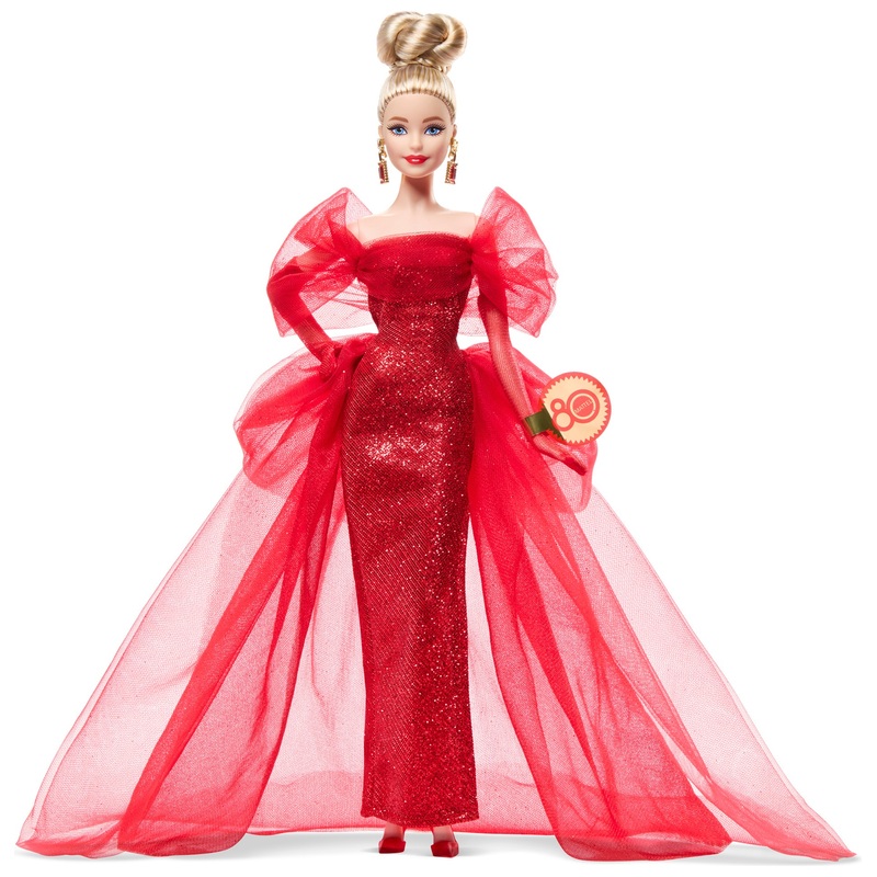 Barbie - Poupée Blonde 80ème Anniversaire Mattel