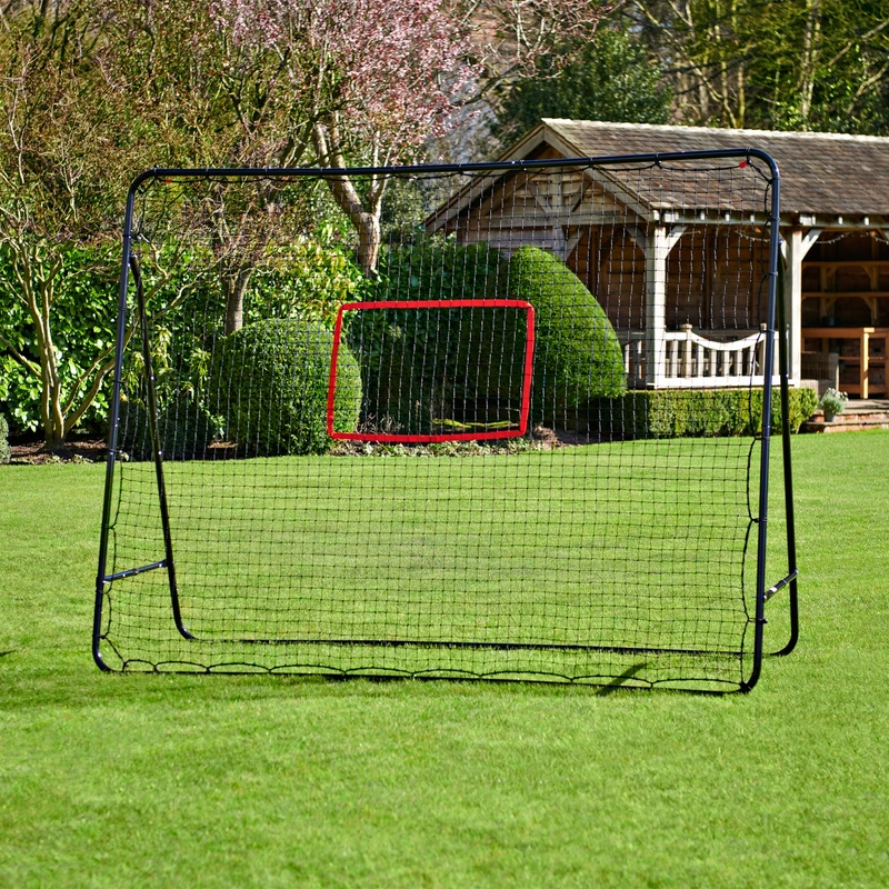 9 x 7ft Sports Adjustable Rebounder used in a UK garden