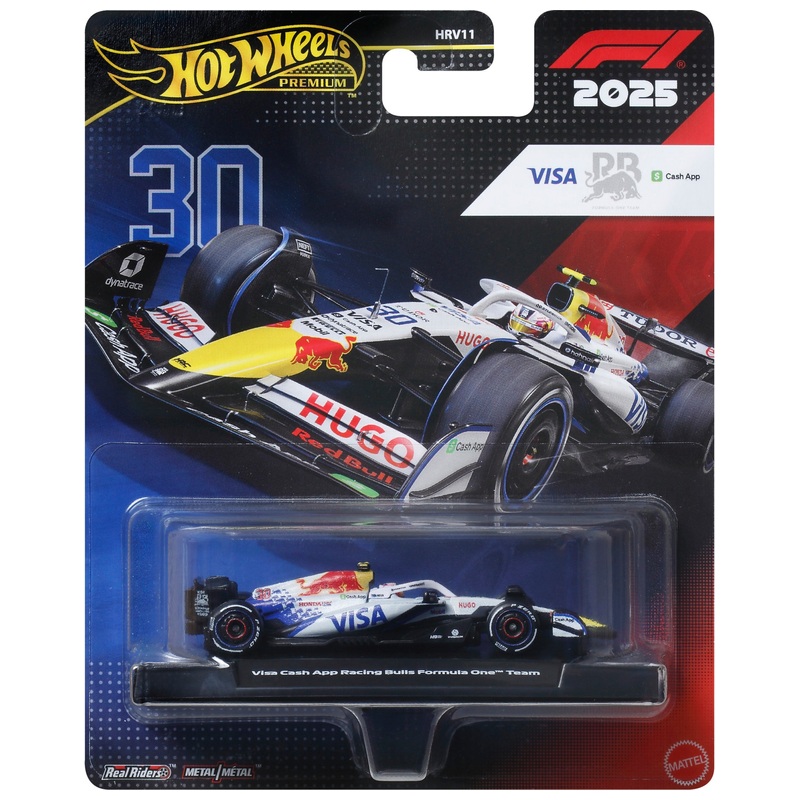 Hot Wheels Premium 2025 Formula 1 Diecast Cars Visa Cash App Racing Bulls F1 Team 1:64 Scale