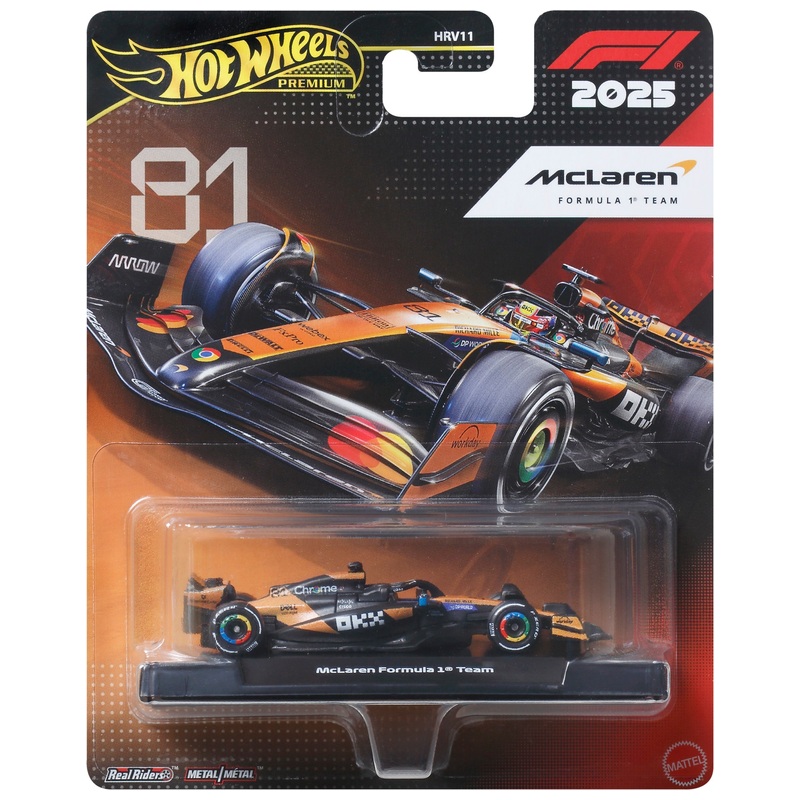 Hot Wheels Premium 2025 Formel 1 Auto McLaren F1 Team Oscar