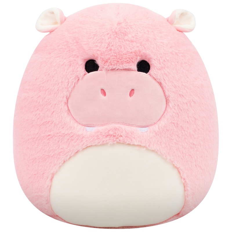 Original Squishmallows Fuzz-A-Mallows Plush Ridelle The Pink Hippo 30cm