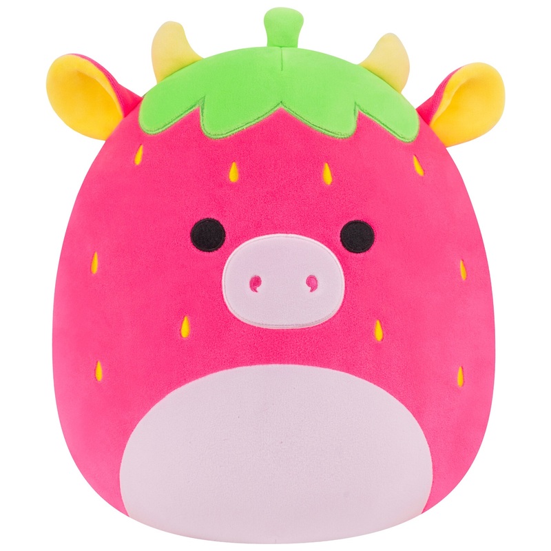 Original Squishmallows Plush Cleary the Pink Strawberry Cow 30cm | Smyths Toys UK