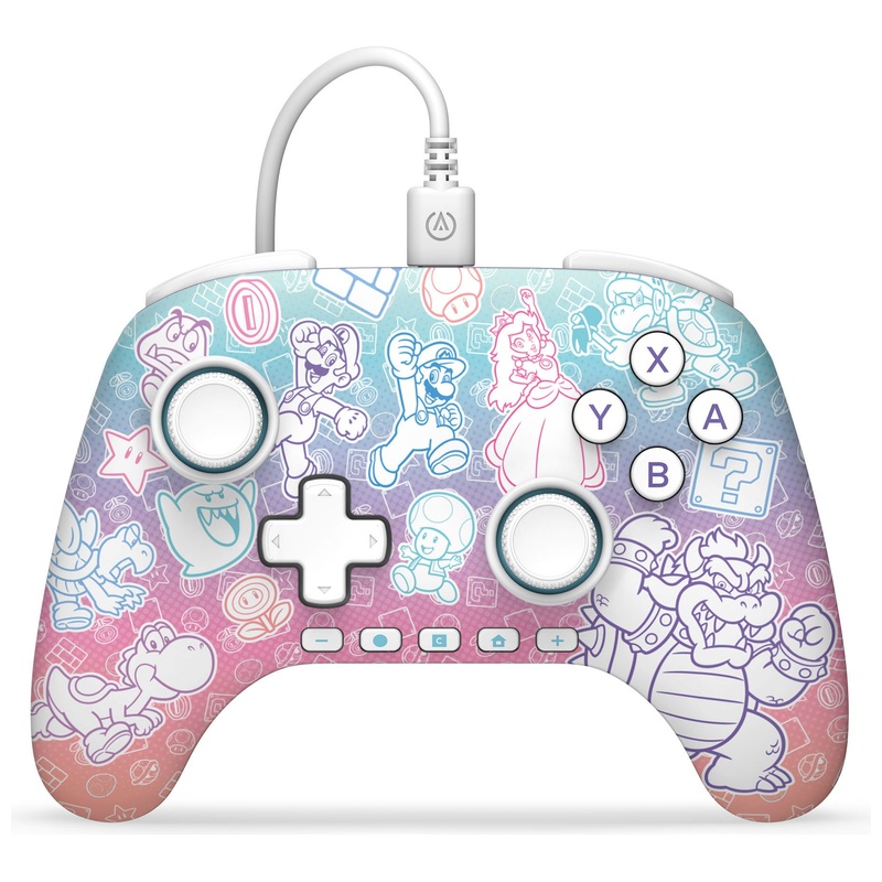 PowerA Advantage Wired Controller for Nintendo Switch 2 - Mario Mushroom Kingdom