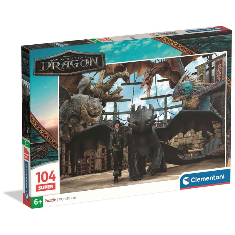 Clementoni Dreamworks How To Train Your Dragon Super Jigsaw Puzzle 104 Pieces