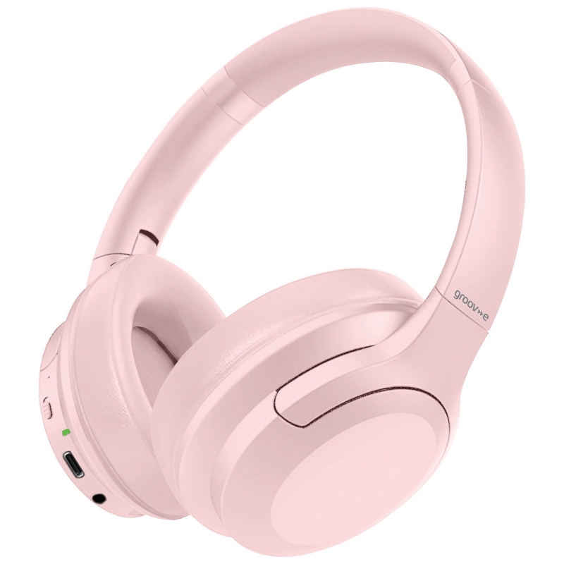 Groov-e GVBT1700 Rhythm Wireless Headphones with Active Noise Cancelling - Pink | Smyths Toys UK