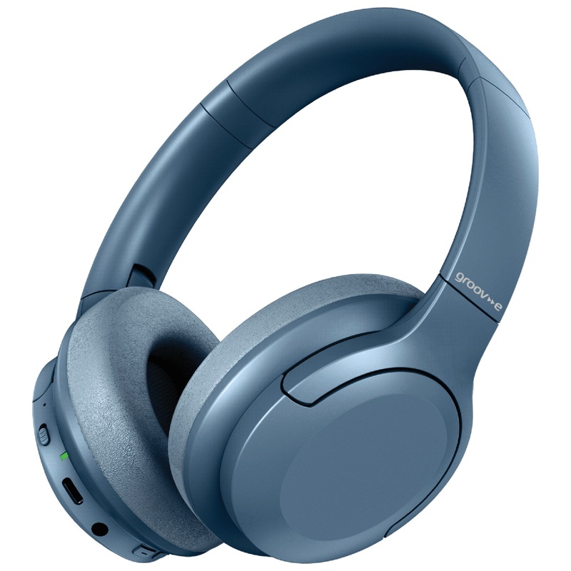 Groov-e GVBT1700 Rhythm Wireless Headphones with Active Noise Cancelling - Blue