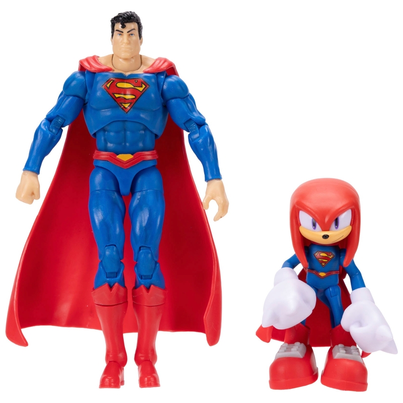 DC x Sonic the Hedgehog Action Figures 2 Pack Knuckles and Superman