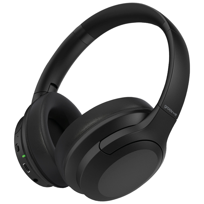 Groov-e GVBT1700 Rhythm Wireless Headphones with Active Noise Cancelling - Black