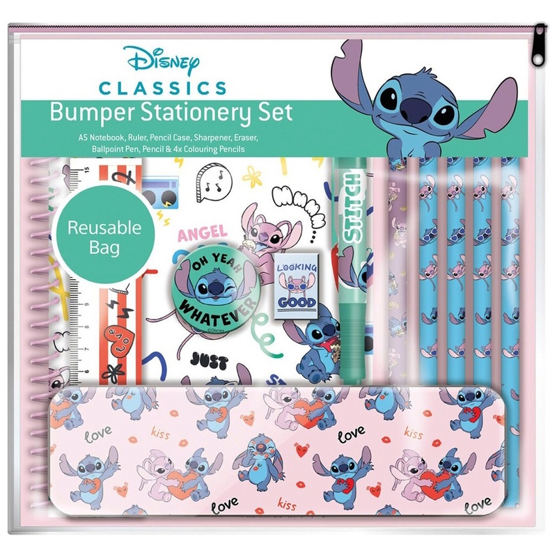 Disney Stitch - Set de Papeterie Stitch et Angel