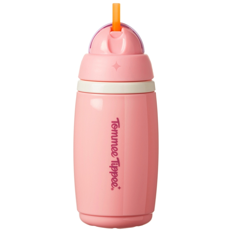 Tommee Tippee - Tasse Isotherme avec Paille 266 ml - Rose