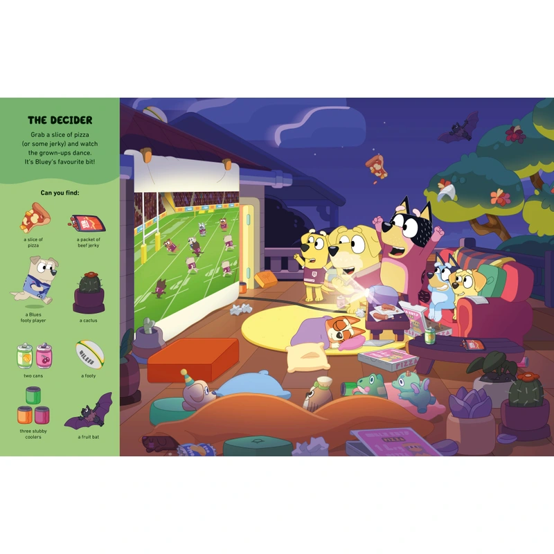 Children reading Bluey search and find activity book UK
