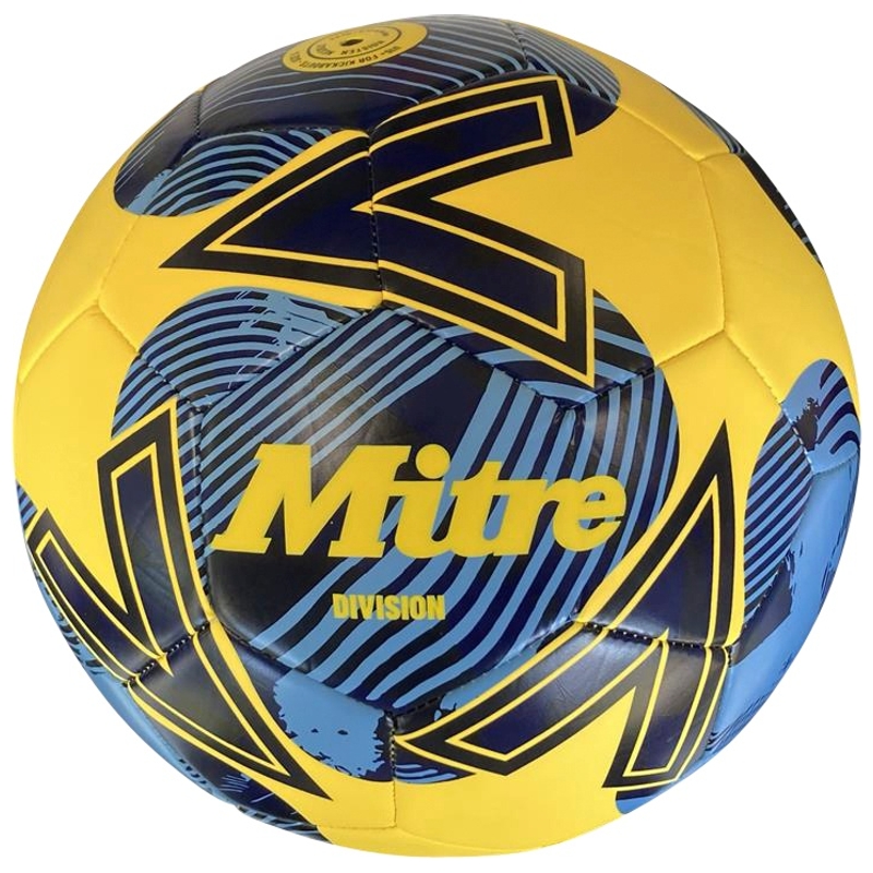 Mitre Division Size 5 Football Yellow