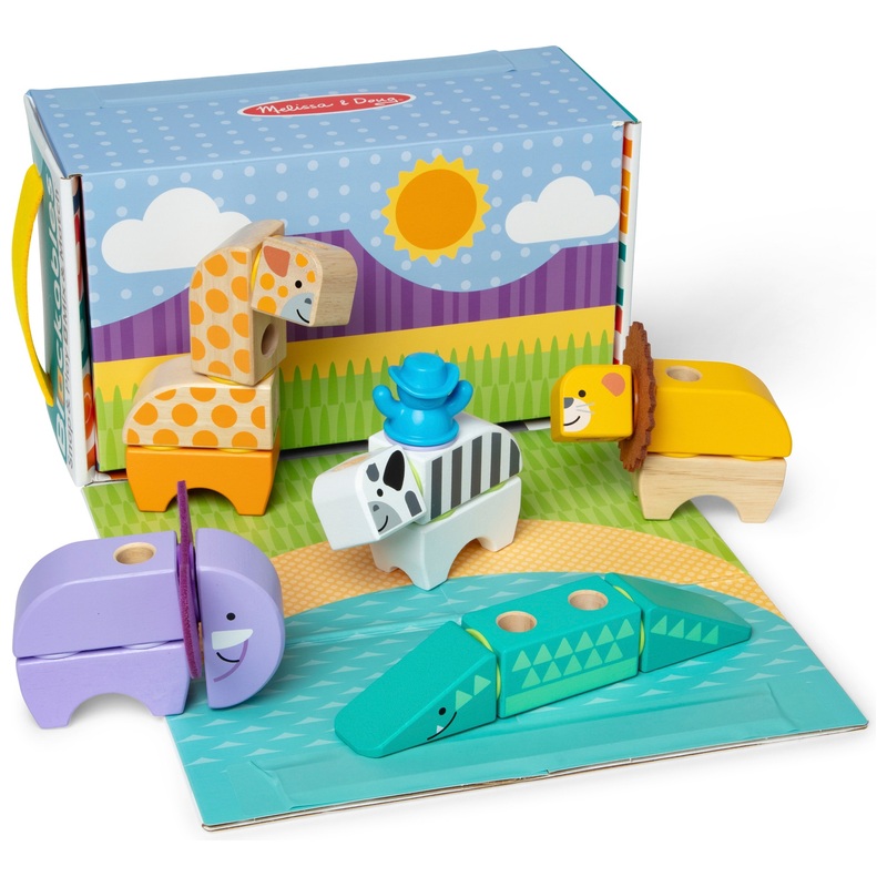 Melissa & Doug - Blockables Les Animaux de la Savane 34 Pièces