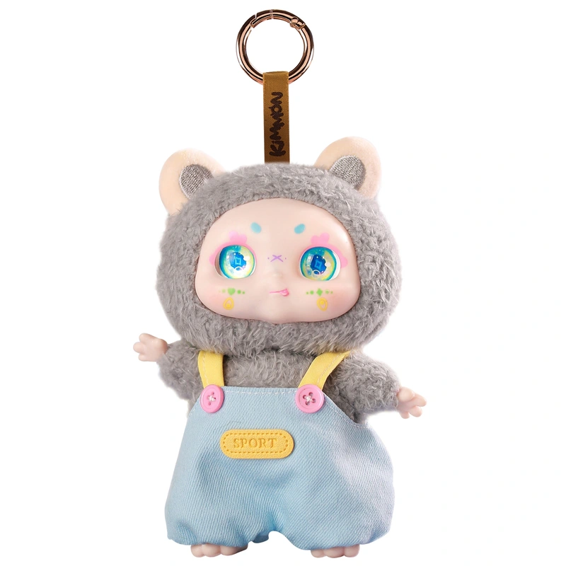 Close-up of a Mimon plush character on a keyring UK