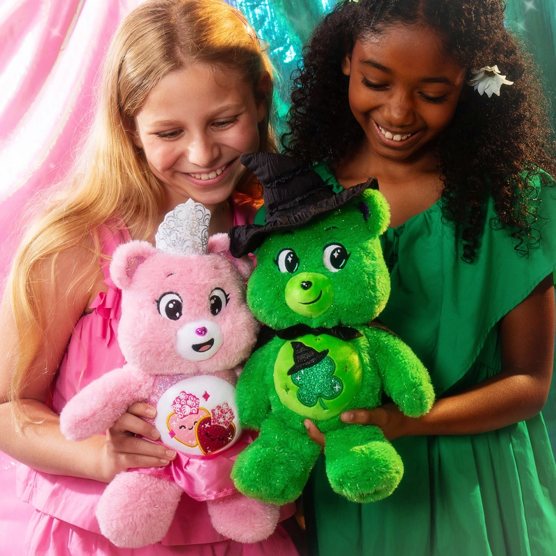 Front view of Wicked Care Bears soft toys UK