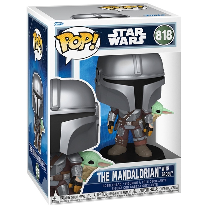 Funko POP! 818: Star Wars The Mandalorian with Grogu | Smyths Toys UK