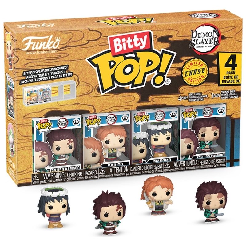 Funko Bitty POP! Figuren Demon Slayer Tanjiro Kamado Set van 4 assorti