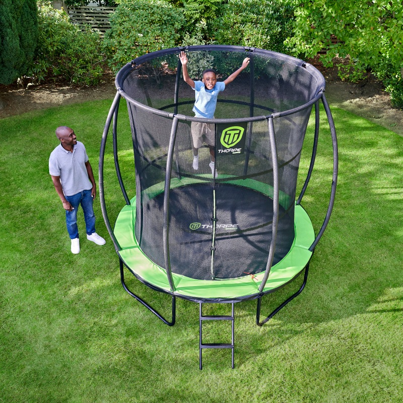 Thorpe - Trampoline d'Extérieur Rond avec Filet 2,44 m