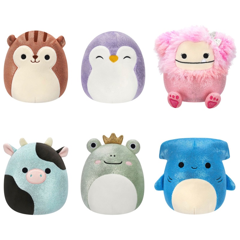 Original Squishmallows 13cm Glitter Mystery Squad Plush Assortment