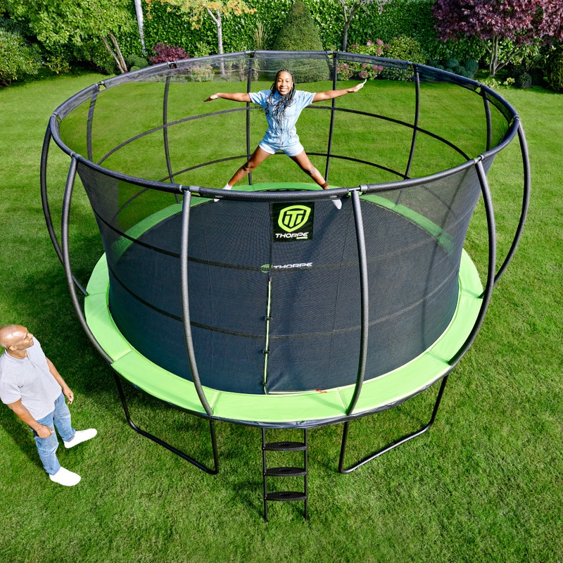 Thorpe - Trampoline d'Extérieur Rond avec Filet 4,27 m