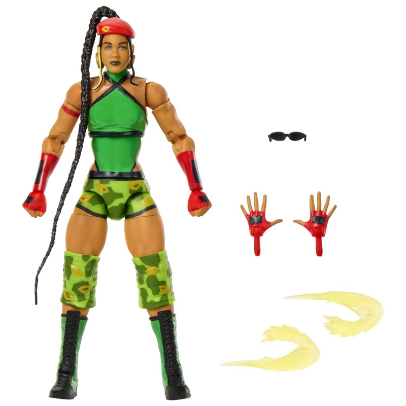 WWE Elite Collection X Street Fighter Action Figures Bianca Belair as Cammy