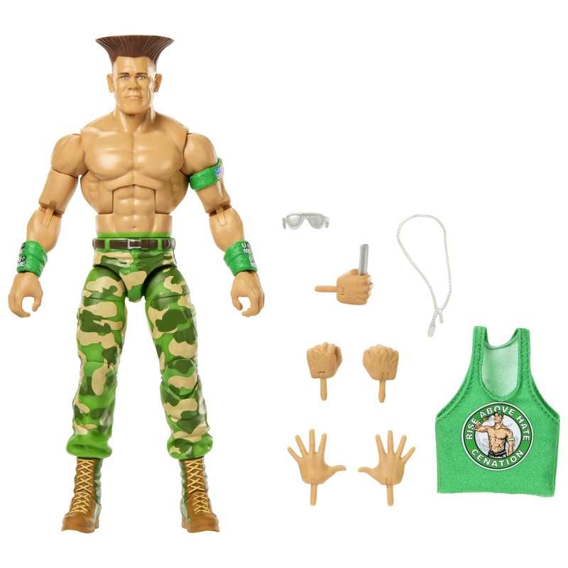 WWE Elite Collection X Street Fighter Action Figures John Cena as Guile