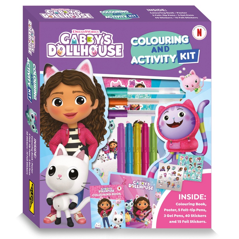 Gabby's Dollhouse Colouring and Activity Book Kit
