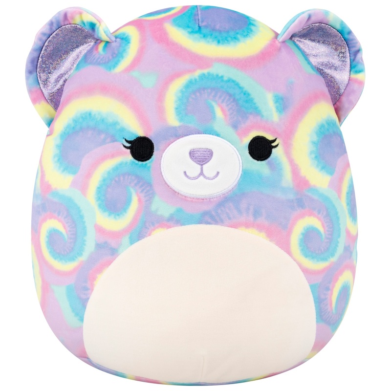 Original Squishmallows Plush Jonessa the Psychadelic Tie-Dye Bear 30cm