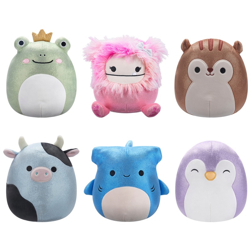 Original Squishmallows 19cm Sparkly Squad Glitter Plush Assortment