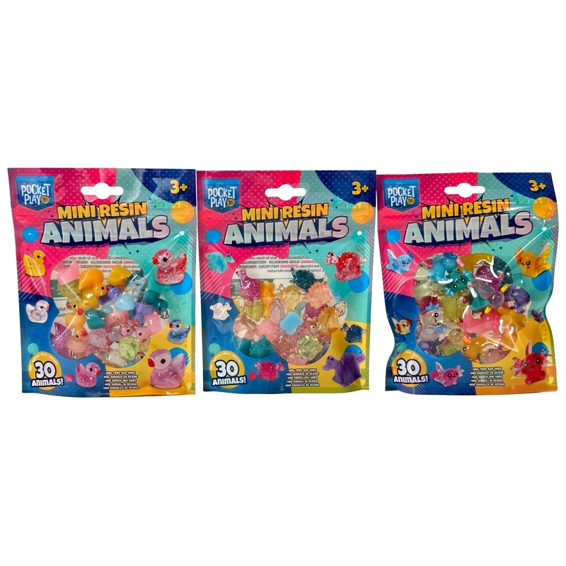 Pocket Play Mini Resin Animals Pack Assortment