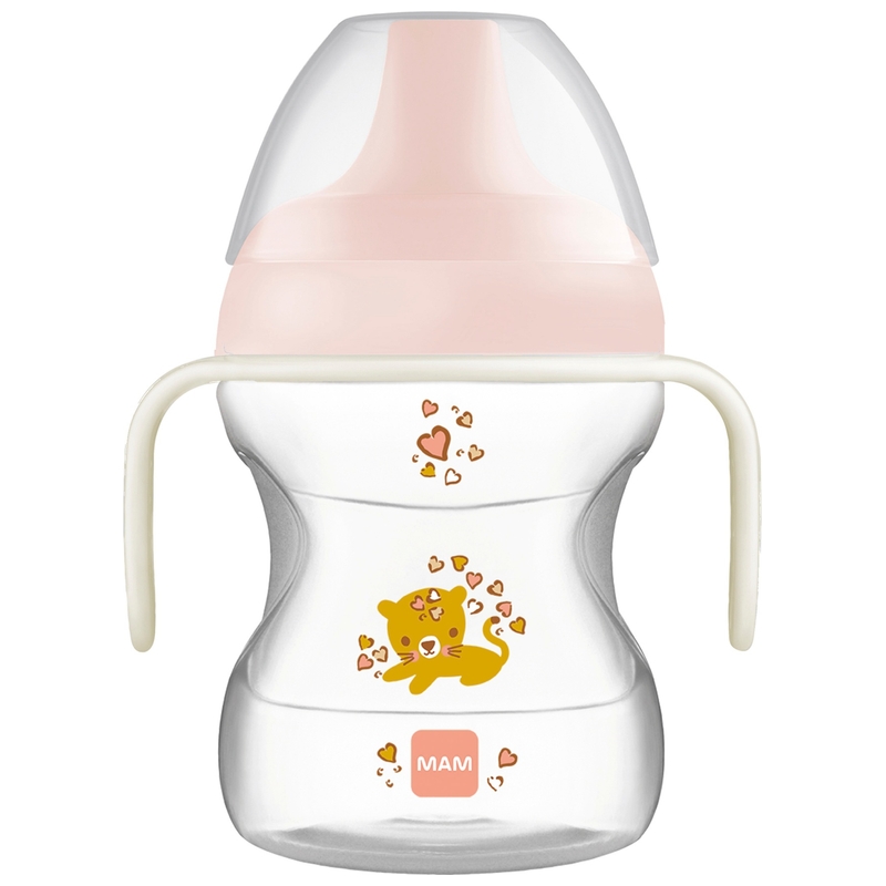 MAM Learn to Drink 190ml Sippy Cup Pink
