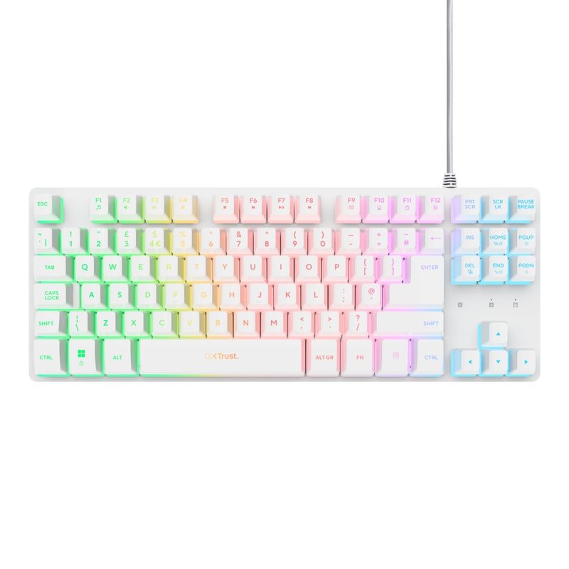 Trust GXT 833W Thado TKL Illuminated Keyboard - White