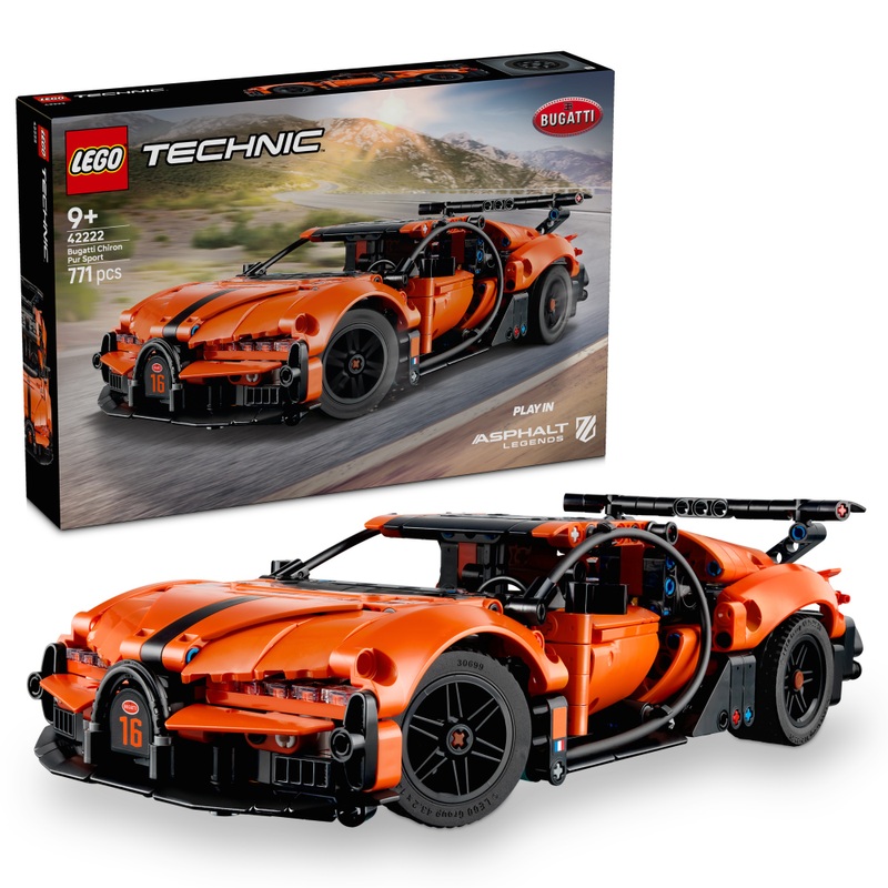 LEGO Technic 42222 Bugatti Chiron Pur Sport Hypercar Set