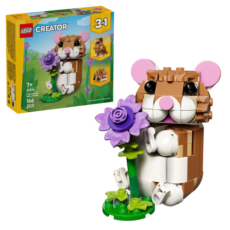 LEGO Creator 31376 Schattige Hamster met Bloem 3-in-1 Set