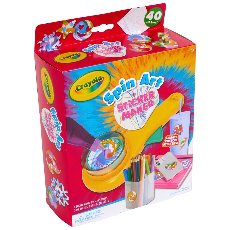 Crayola Spin Art Sticker Maker Set Smyths Toys UK