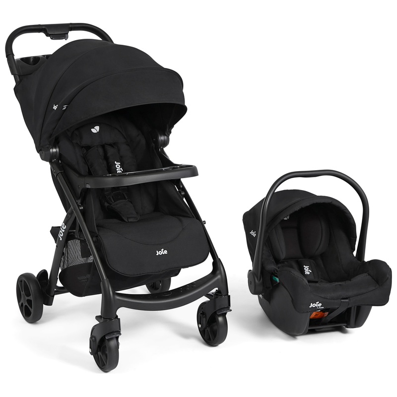 Joie i-Muze LX Stroller Travel System Bundle with i-Juva i-Size R129 Belt-Fitted Car Seat Raven
