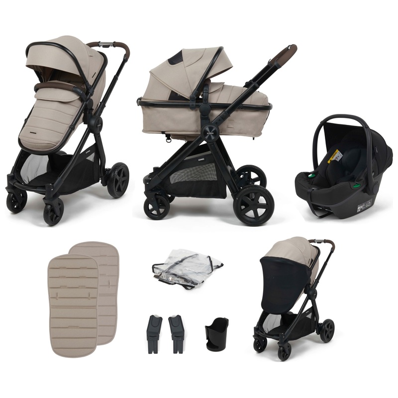 Zummi Panorama XTi 2-in-1 Travel System with EnfaSafe i-Size Car Seat Nougat