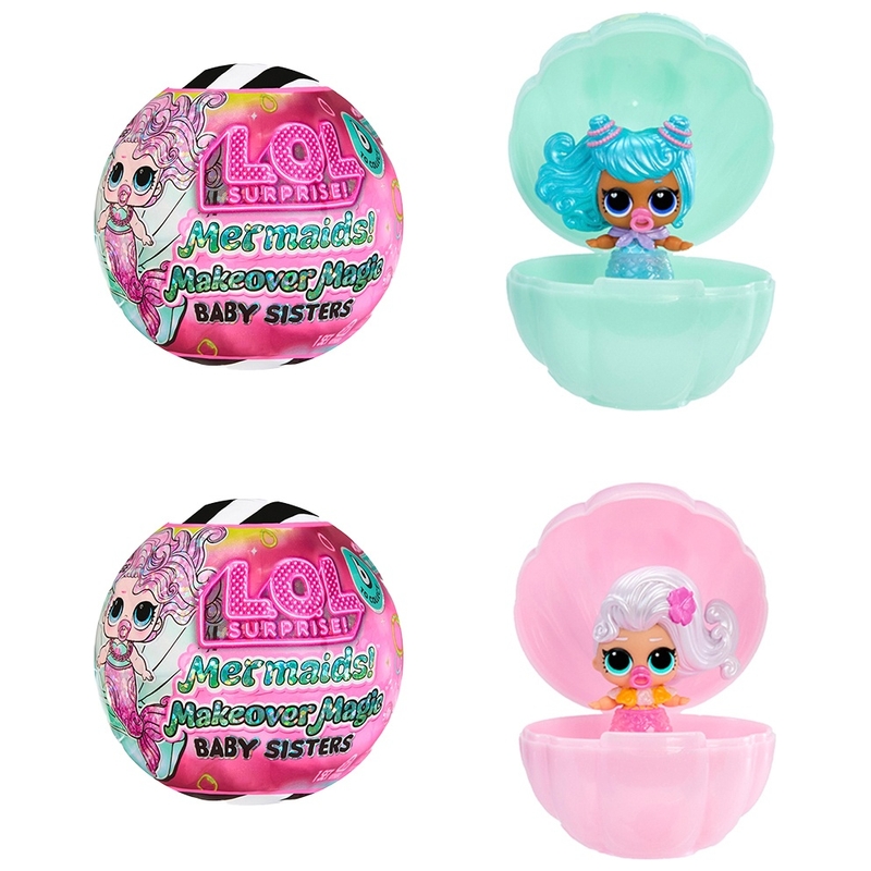 L.O.L. Surprise! Mermaids! Makeover Magic Puppe Baby Sister 2er-Set sortiert