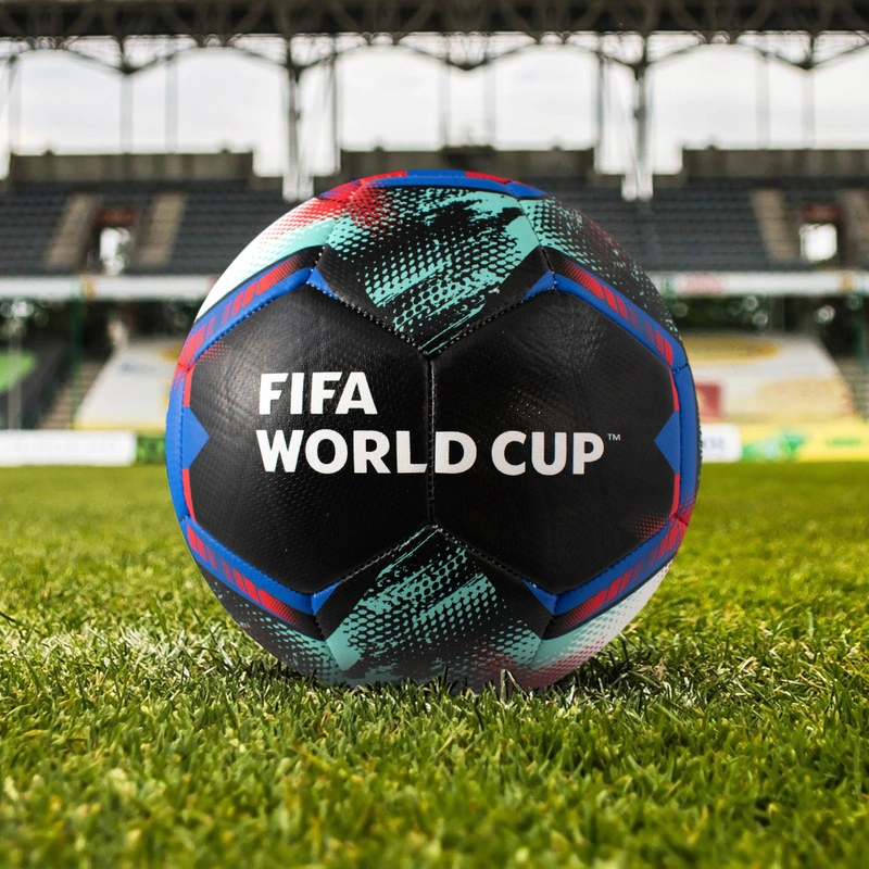 Close up shot showing the seams of the football