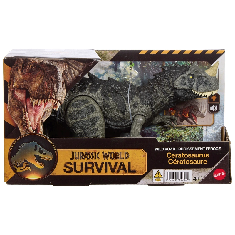 Action play shot of Ceratosaurus toy