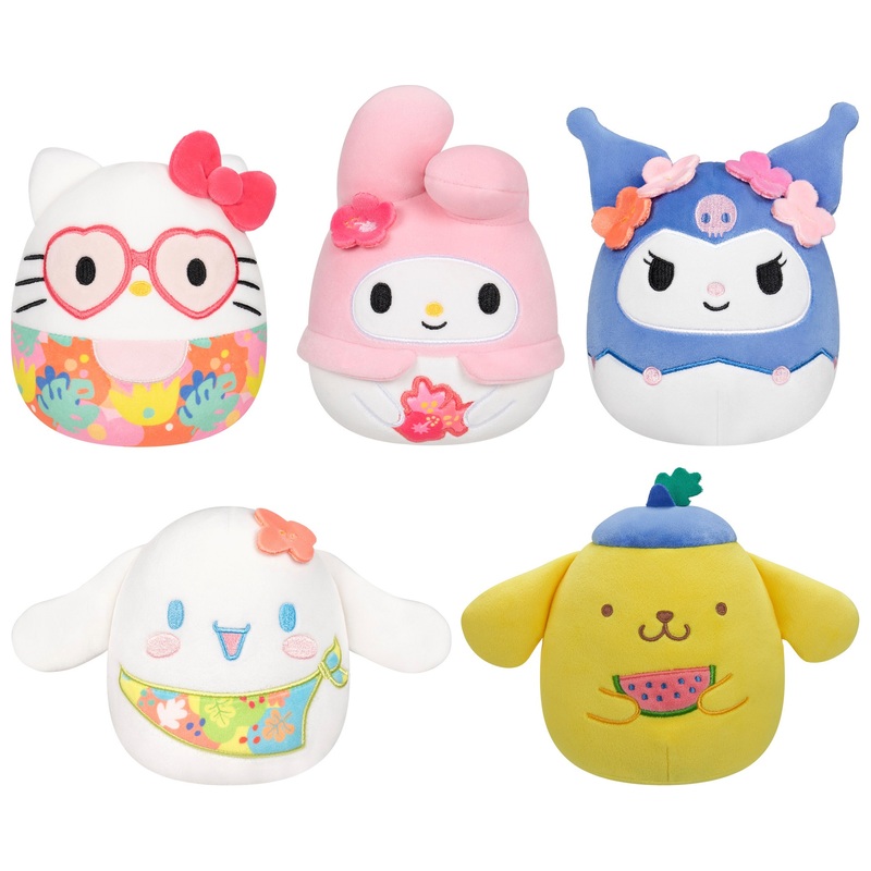 Original Squishmallows Hello Kitty and Friends Tropical Mystery Squad Assortment 13cm